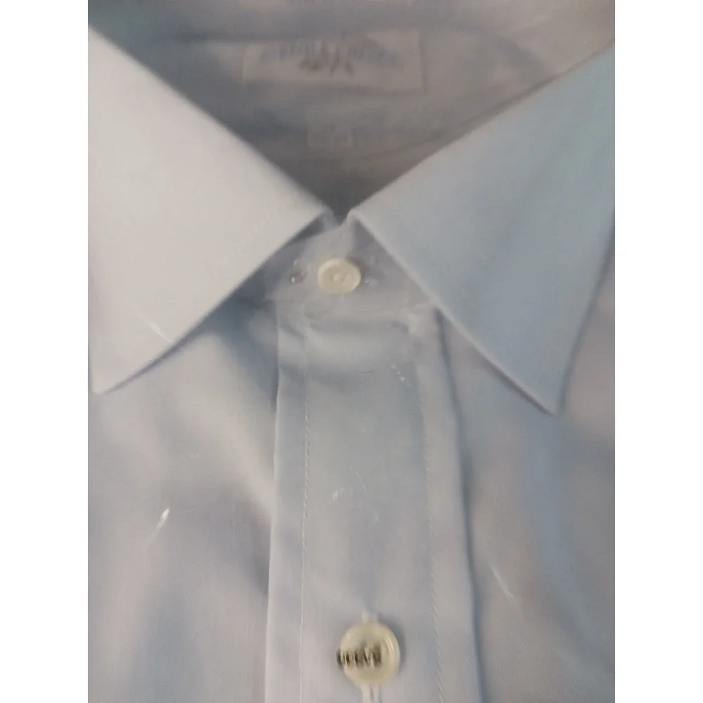 New! Vintage Eagle Button Up Shirt Blue Long Sleeved‎ SIZE 32-33